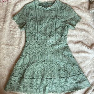 Beautiful green lace mini dress
